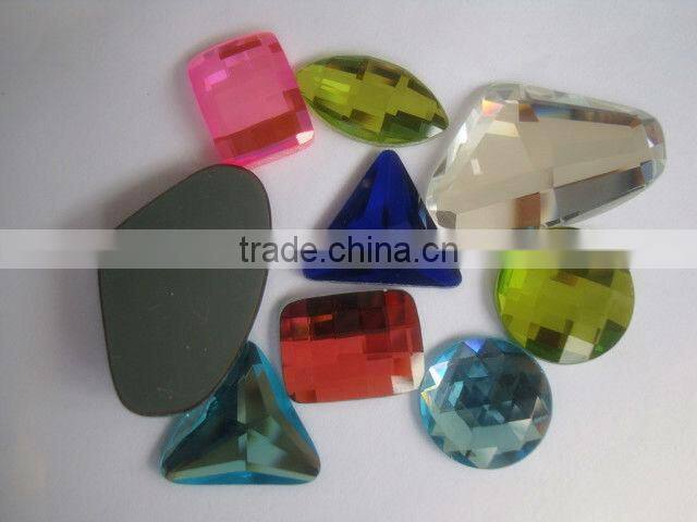 crystal beads square shaped point back for garment