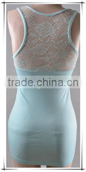 seamless dress for girls with lace