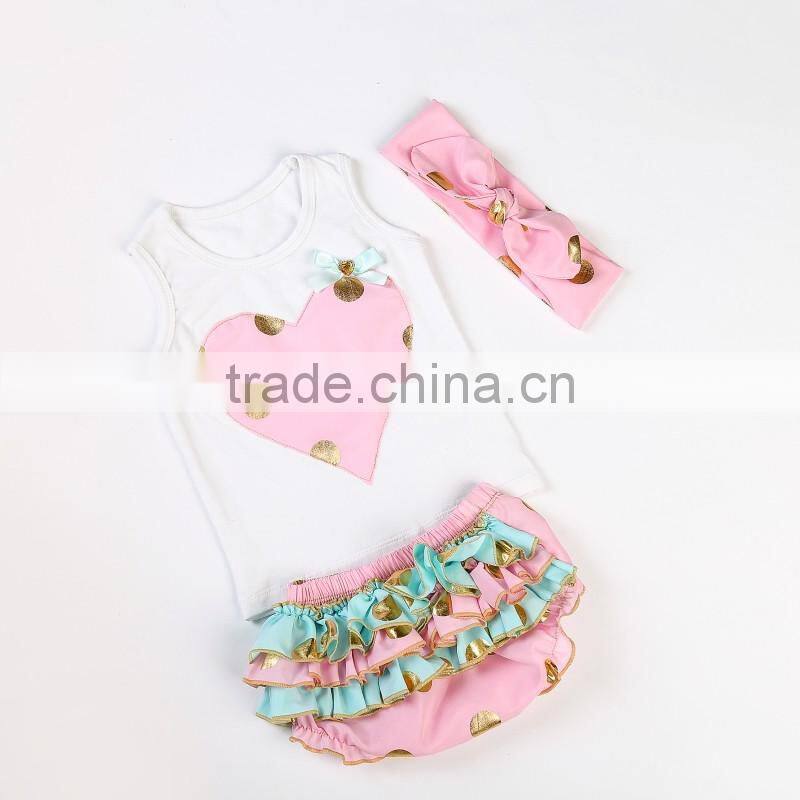 Wholesale baby clothing set , gold baby cotton outift, new style clothes in stock