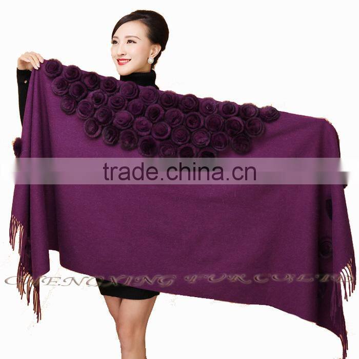 CX-B-P-37B Ladies Fashion Cashmere Fringes For Shawls