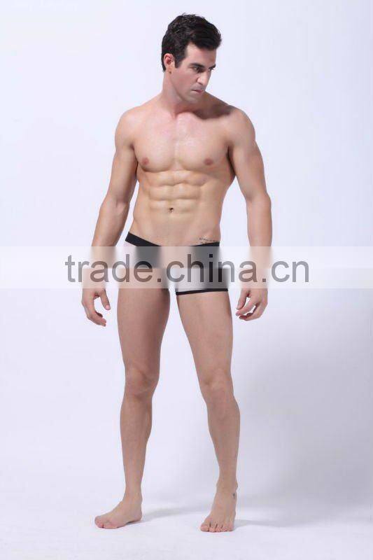 2012 latex sexy man's transparent underwear boxers