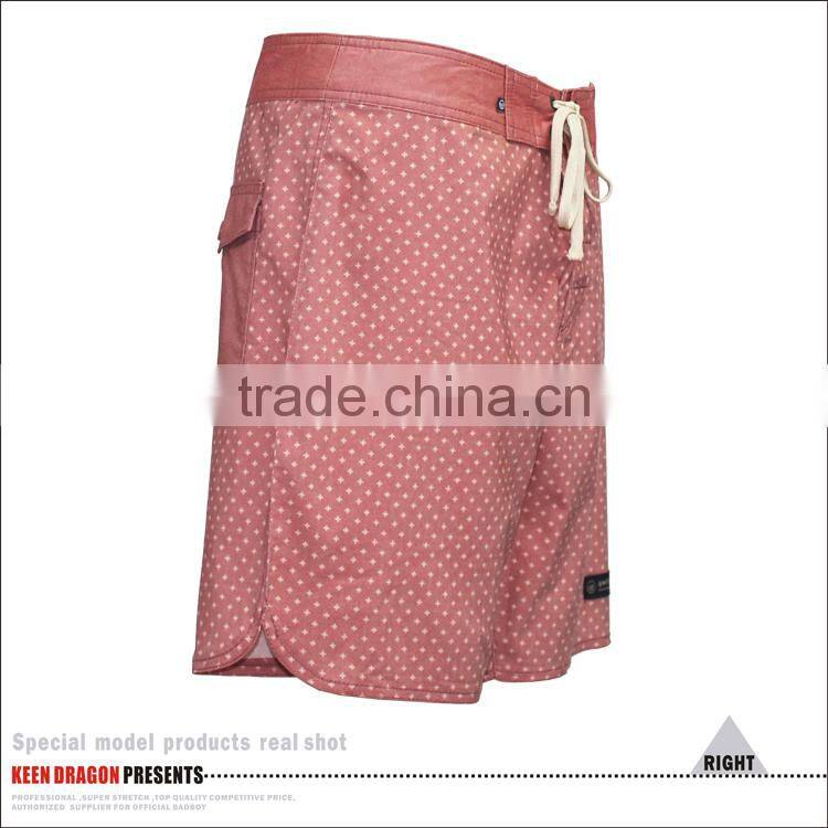 Sublimation Print Boardshorts Men's 4way Stretch Surf Shorts Swim Trunk