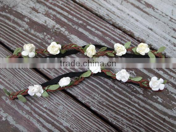wholesale silk artificial flower flower crown hair accessory