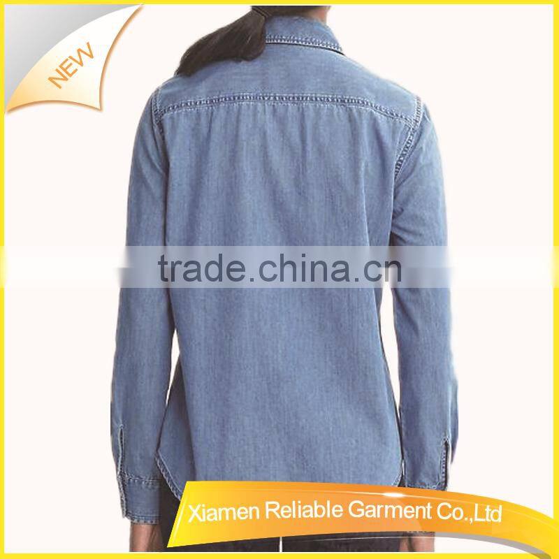 Long sleeve safety shirt with button and pocket