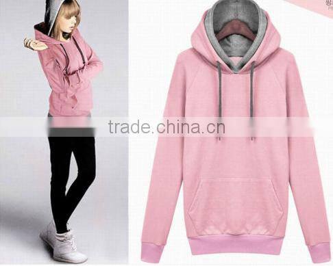 Women winter hoodies with double hood pullover