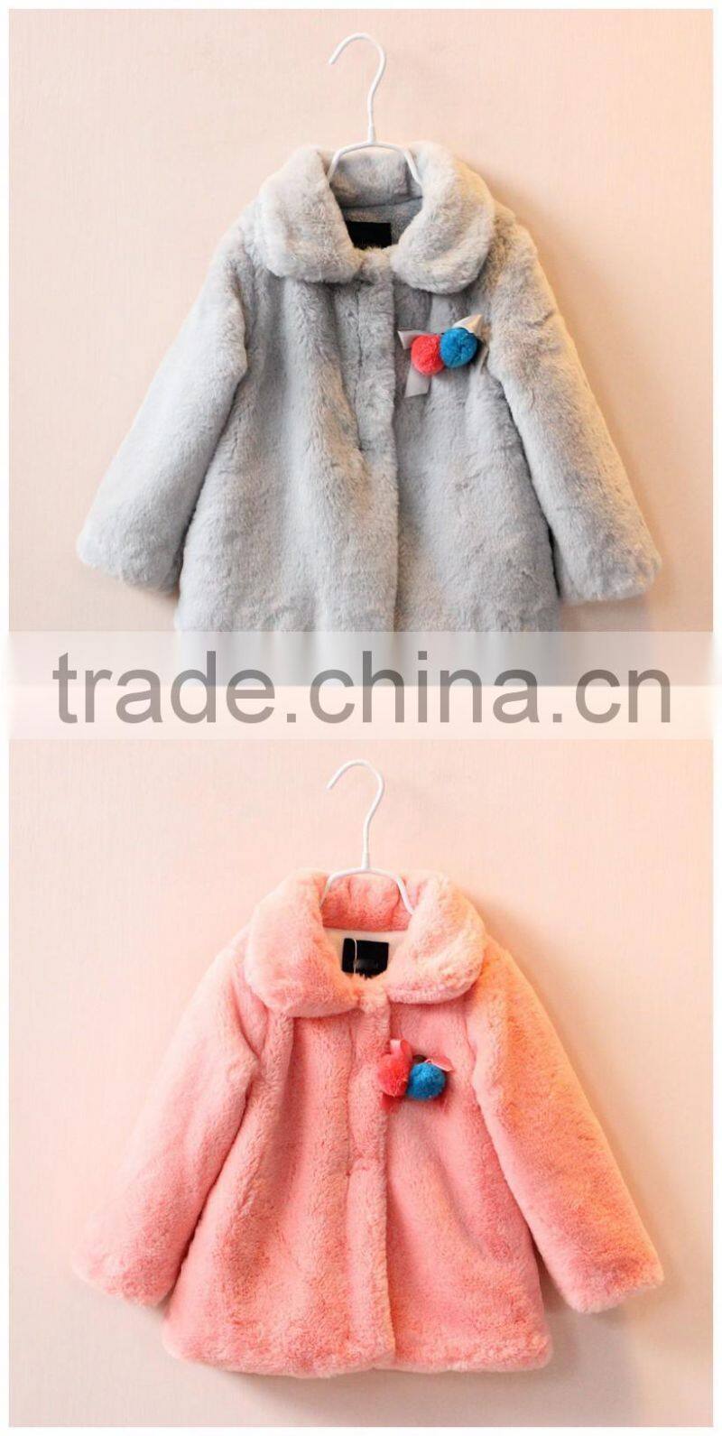 faux fur jacket girls kids warm coat children winter outwear solid single button coats all children's clothes and accessories