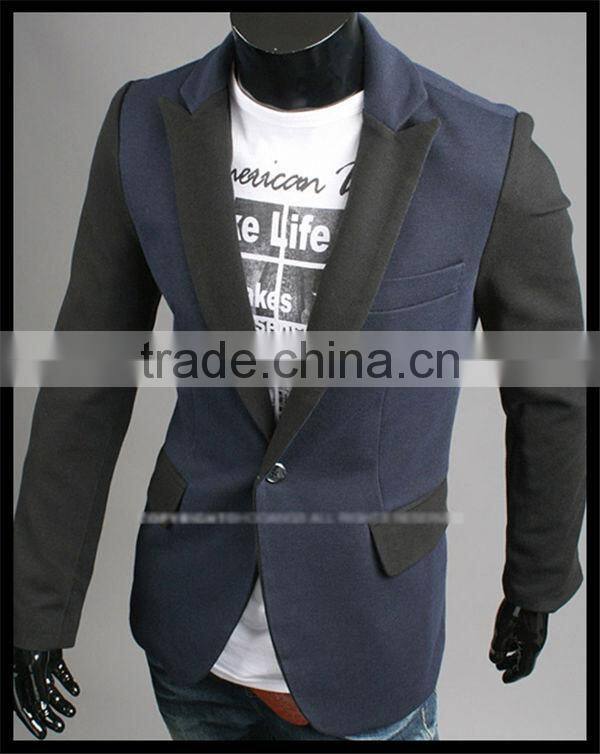 fashion korea style spring casual one button slim tuxedo blazer