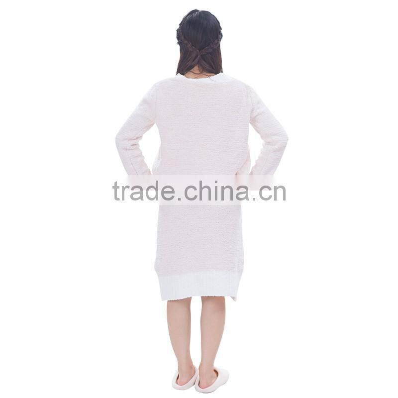 Polular chenille fabric two pieces lady dress