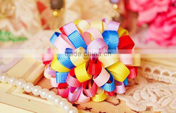 Colorful flower hair bow for girls, hair bows with clips