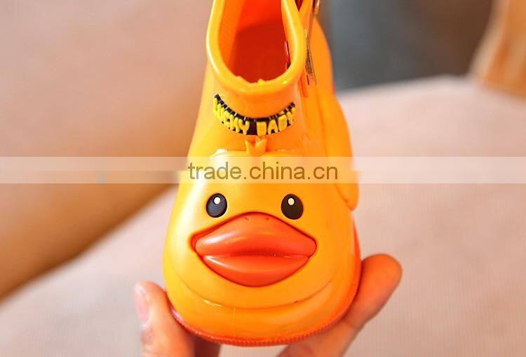 Cute duck design kids rain boots