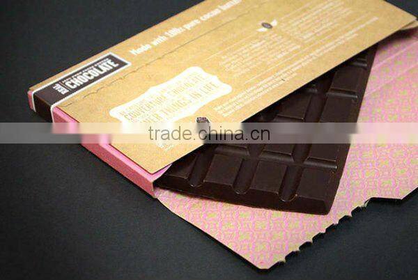 kraft cardboard of hand shredded chocolate box