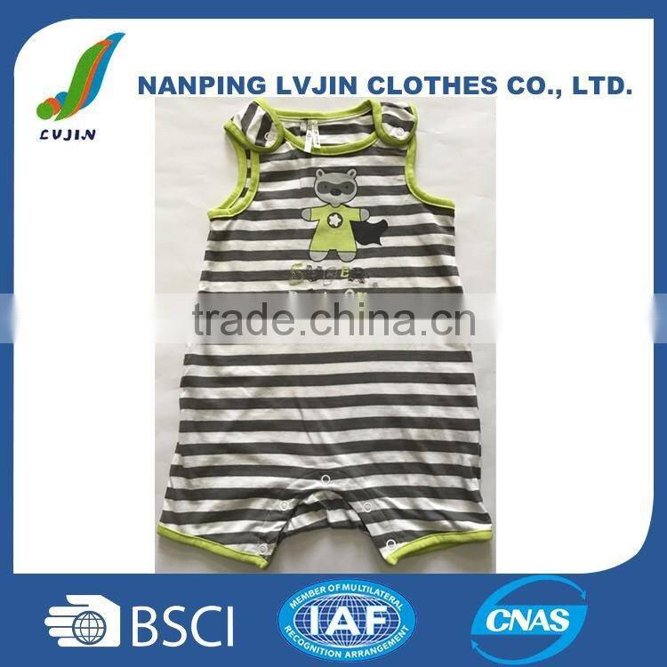 Infants & Toddlers 100% Cotton Baby Boys Romper With Print Cartoon