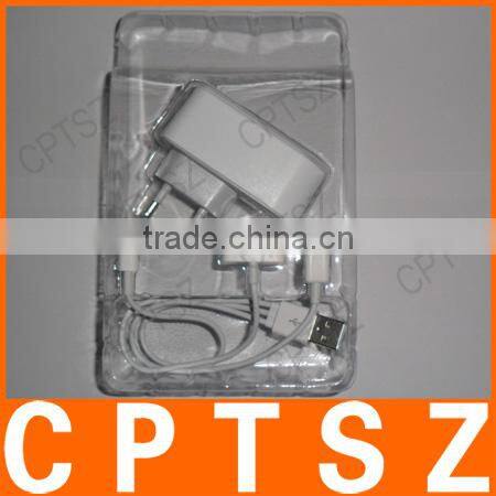 2in1 charger USB power adapter,charge for ipad/iphone/samsung