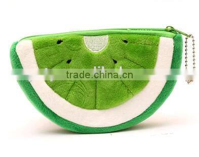 Different shaped , OEM, funny fruit plush purse