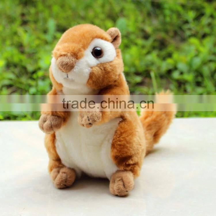Custom plush toy 18cm wild animal cute squirrel kids gift plush squirrel toy