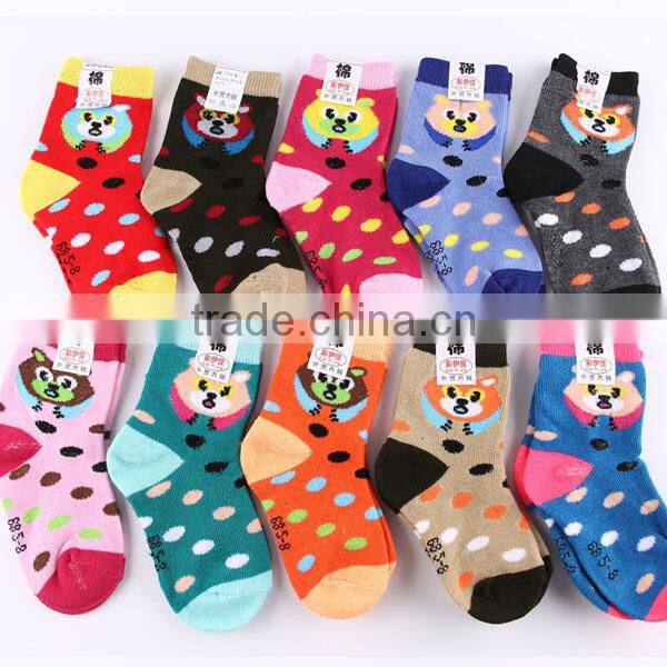 autumn&winter high quality 100%cotton cartoon cute child socks