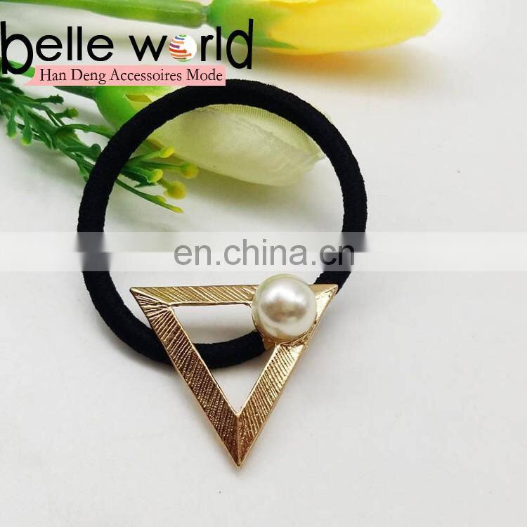 Triangle hollow elastic hair ponytail holder band