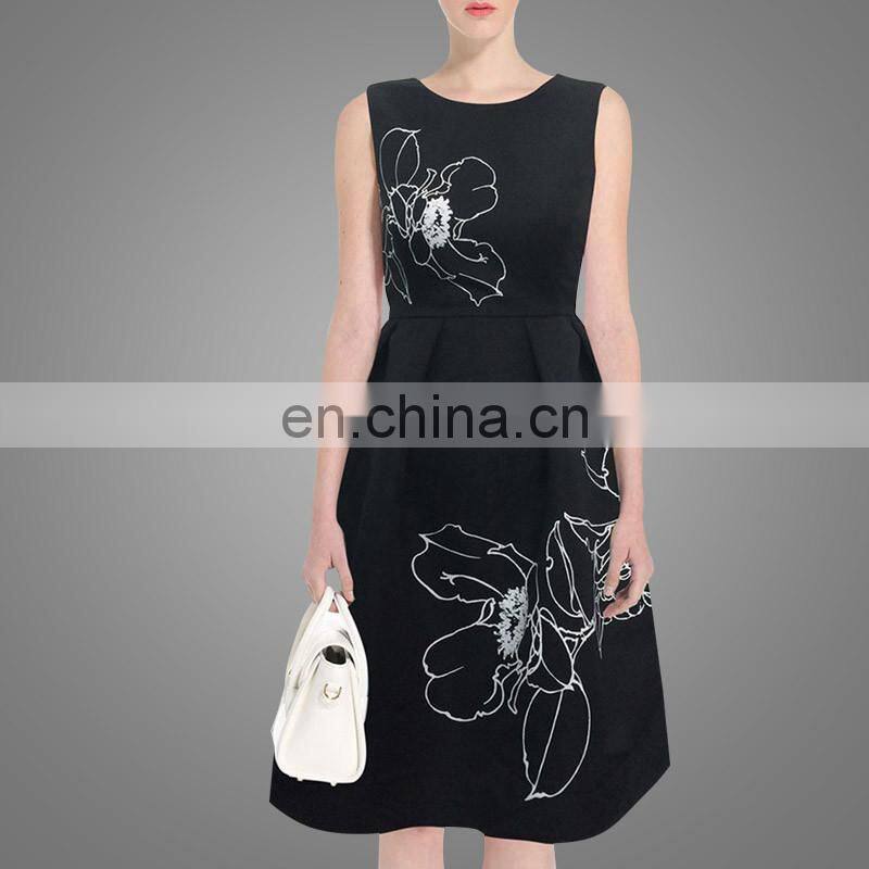 New Design Summer Woman Dress Fashion Ladies Western Dress Designs