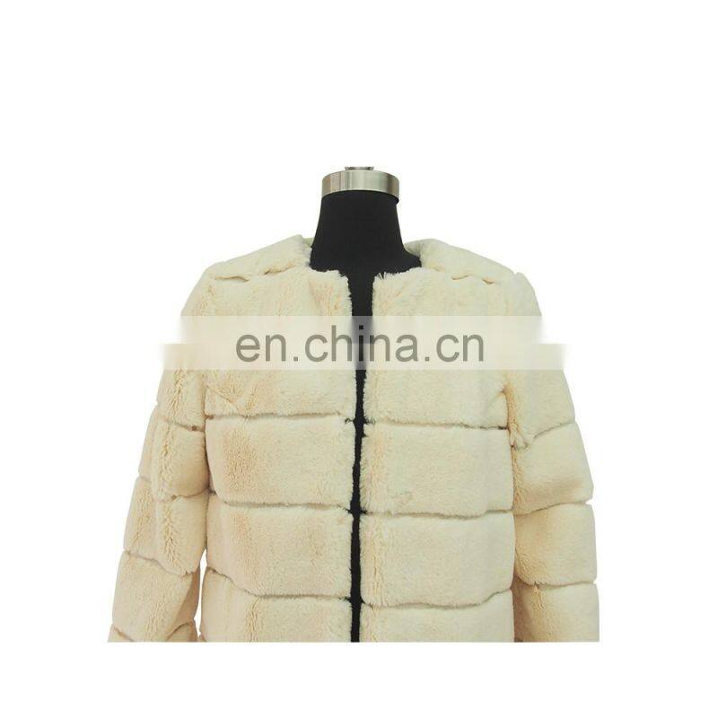 High quality OEM service elegant winter faux fur coat