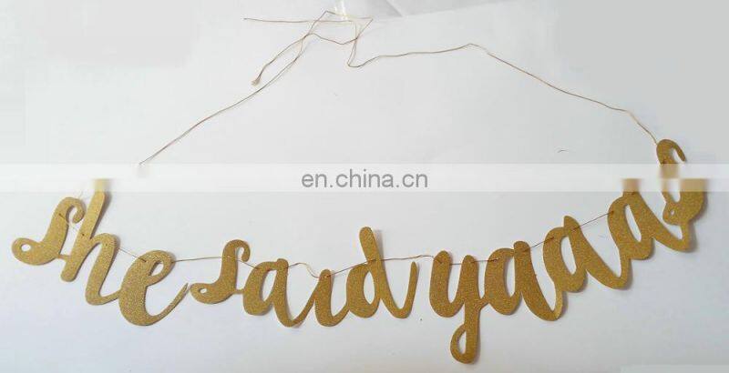 She Said Yaass Glitter Banners Supplier Bachelorette Hen Party Glitter Banners