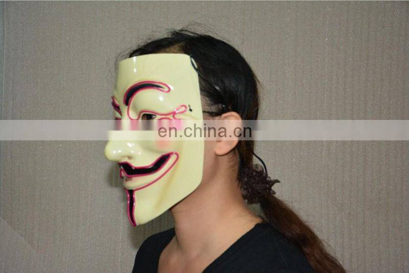 Masquerade & Halloween Vendetta Flash El Wire Led Glowing Mask