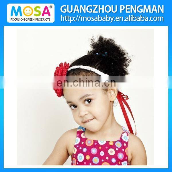 2014 New Crochet Kid Girl Purple Flower Headband, Newborn Hair Band Photo Props