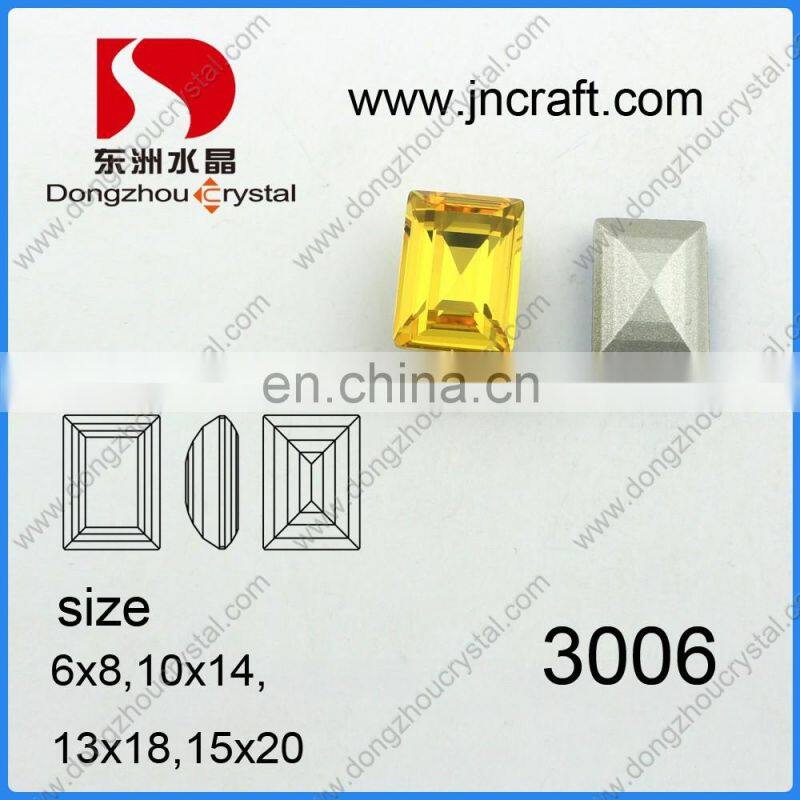 Colorful loose crystal stone silver base for jewelry element