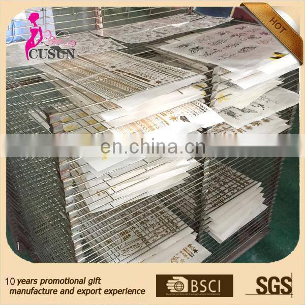 Gold/Silver Body Jewelry Sticker Deco Non-toxic metallic temporary tattoo