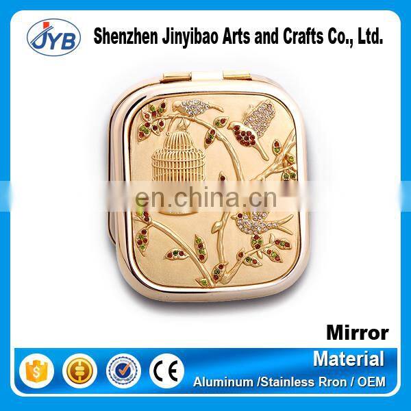 Custom wholesale folding jeweled makeup mirror
