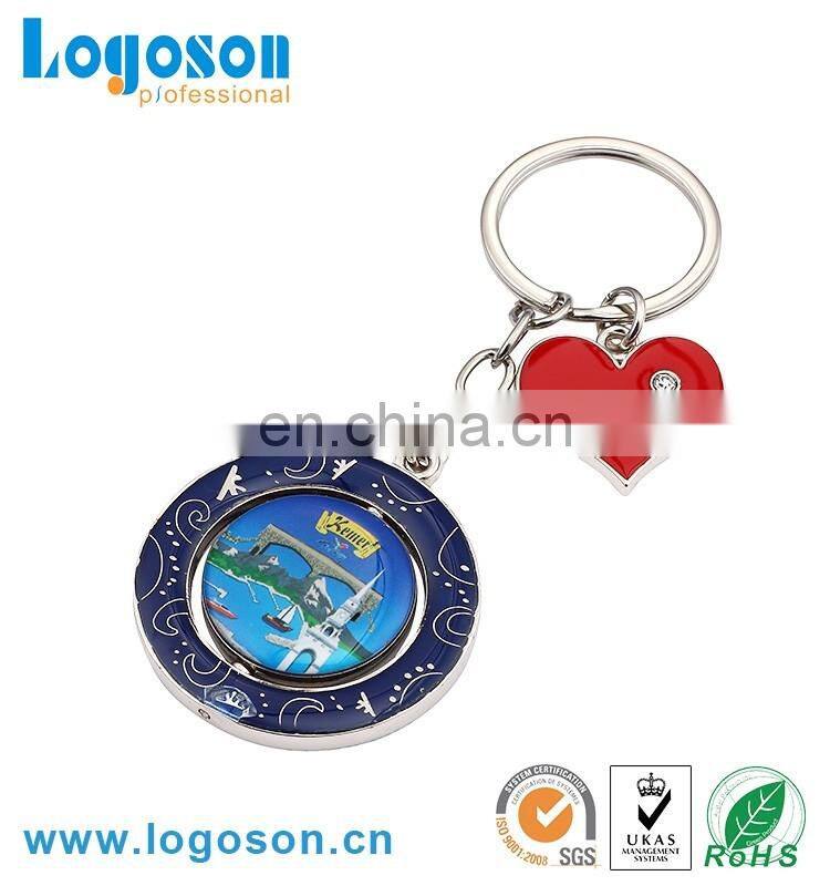 Promotional key chain two tone cock logo handmade guitar keychain