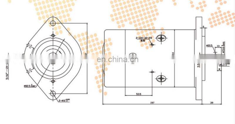 12V24v hydraulic motor dc W6599
