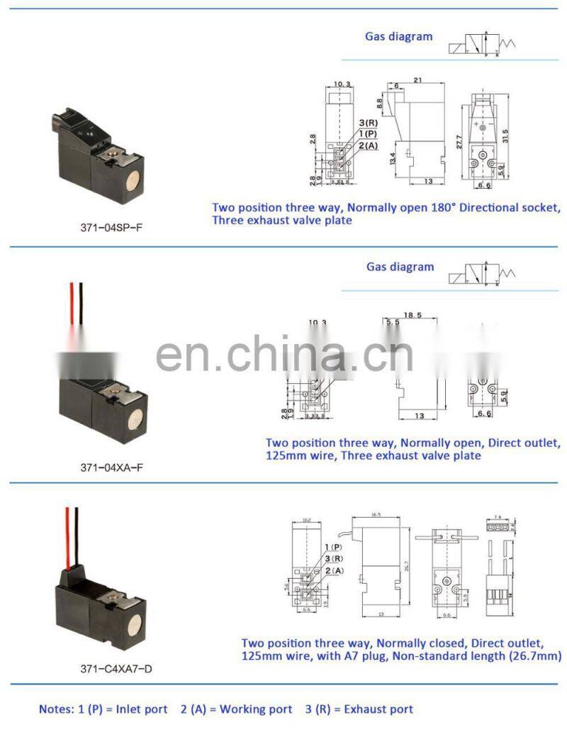 selected material Engineering plastic air 1 miniature solenoid valve 12v