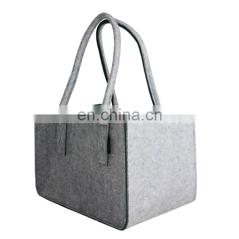 customized color logo wool shopping custom handbags chinese products felt non woven women hand bag