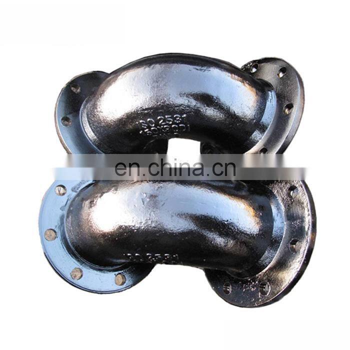 EN545/ISO2531 Ductile Iron Double Flanged Bend with Bitumen Coating