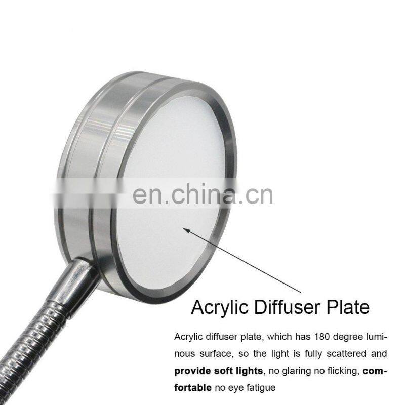 Flexible LED Wall Lamp, 5W Gooseneck Wall Mount Sconce Reading Light with Switch and Plug in Cord for Indoor Room