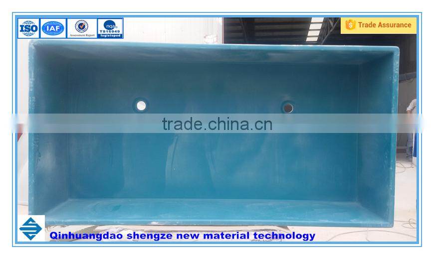 FRP fish farm tank, gel coating surface treatment, fish farming application tank