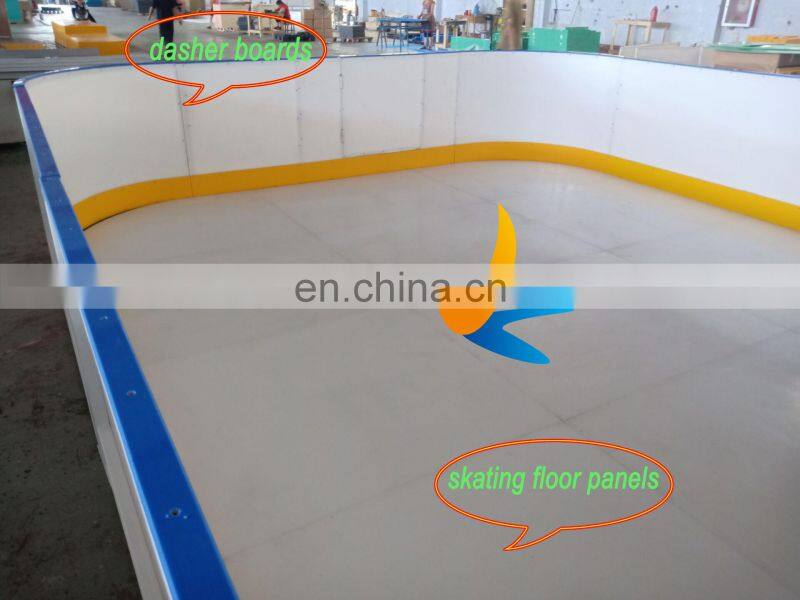 60*30m strong frame synthetic ice rink for roller skating ground and barrier