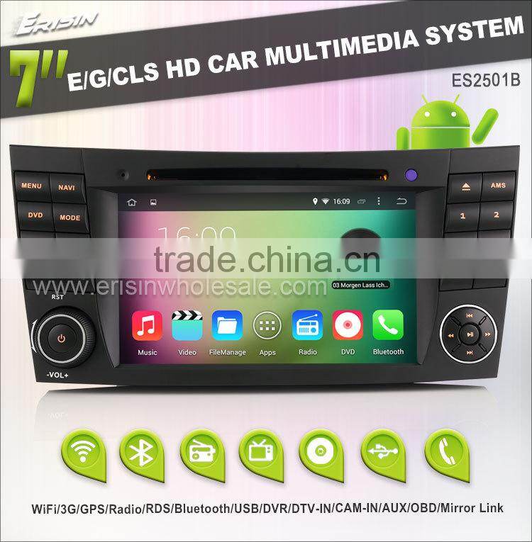 Erisin ES2501B 7" Mercedes E-Class Double Din Car Multimedia Navigation System