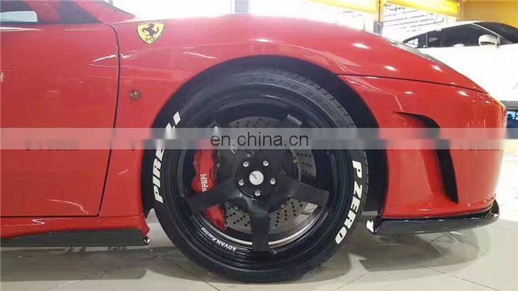 Beautiful carbon fiber HM style body kit for Ferrari F430 front spoiler rear spoiler side skirts and wing spoiler