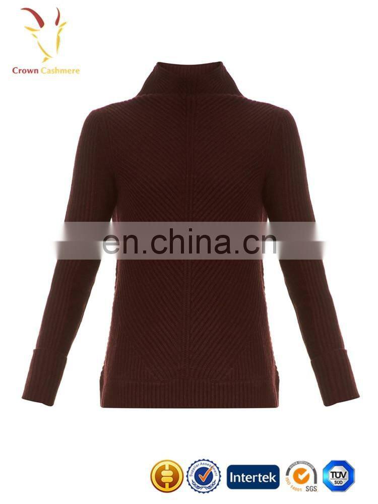 High Neck Ladies Long Pullover Sweater