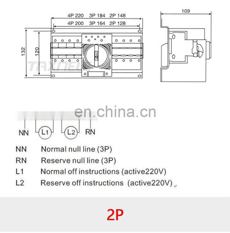 2P 4P ATS 63A 230V 380V Micro Circuit Breaker Dual Power Automatic transfer switch Auto transfer switch, dual power ats