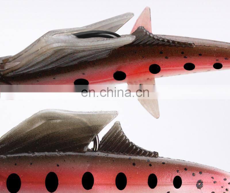 High Quality 8.5cm12.5g with Sequins VMC Single Hook Simulation Fishing Bait Soft Lead Fish