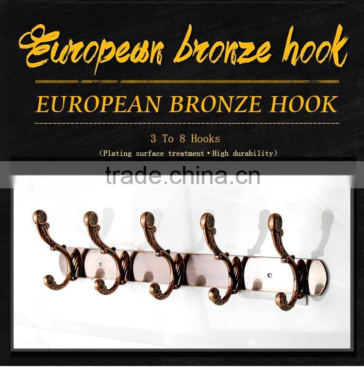 Wesda zinc alloy coat hook Hang hang clothes from a vintage copper cap Bathroom toilet 070