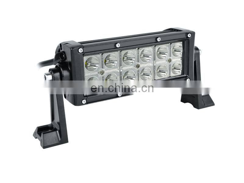 LED6-36 LED light bar 36w 2880lm 7inch combo beam Double row for auto Automotive lighting system work light E pistar LANTSUN