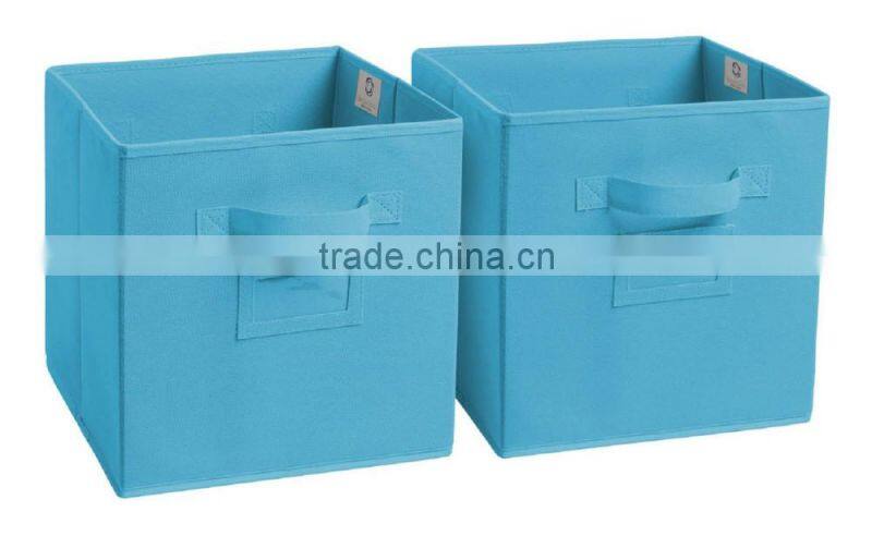 Foldable Fabric Storage Box, Folding Basket Set of 2