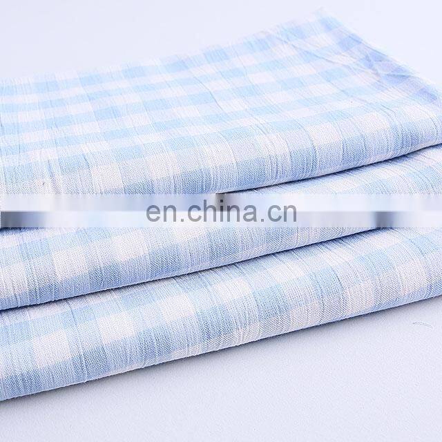 Supplier Classic Plaid Yarn Dyed Fabric Twisted Yarn Crepe Sunscreen Fabric
