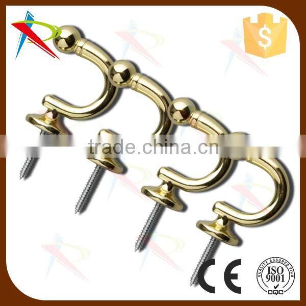 Fancy & Decorative quality magnetic chrome ball end curtain tieback/tassel hooks /drapery hooks