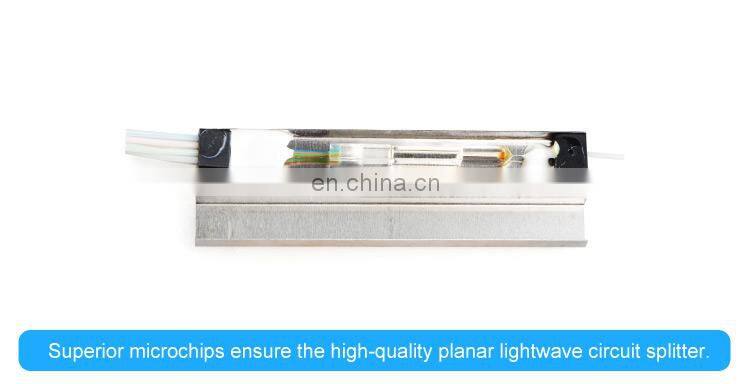 FTTH Mini Type 1:2 SC APC 1x2 way Steel Tube  FBT Unbalanced Splitter