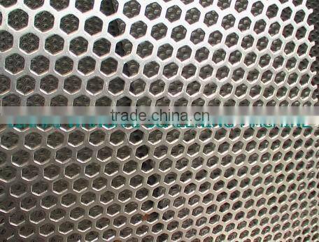 stainless steel hexagon holes perforated plate