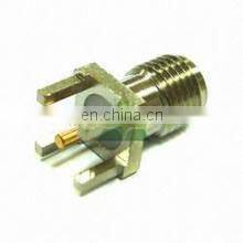 Goldplated right angle cable assembly connector sma